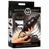 Ass Puffer Nubbed Inflatable Anal Plug Black Black > Anal Range > Tunnel and Stretchers