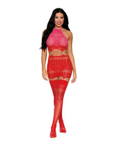 Dmnd Garter Slip – One Size Lingerie Red > Clothes > Lingerie Sets