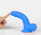 Mr. Blue 7.5 Inch Dual-Layered Sliding Skin Dildo – Lifelike Dildo Blue > Realistic Dildos and Vibes > Realistic Dildos