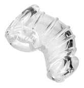Master Series Detained Soft Body Chastity Cage 4 Inches Clear Cages