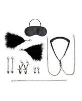 Lux Fetish 12-Piece Interchangeable Collar and Nipple Clips Set (Black) – Fetish Accessories > Sex Toys > Nipple Clips