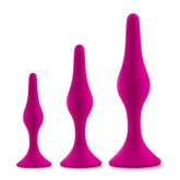 Luxe Beginner Plug Kit Pink with 3 Graduated Sizes for Safe and Gentle Booty Play > Anal Range > Butt Plug Kits