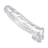Realistic Clear Penis Enhancer and Ball Stretcher 8 Inch SLEEVES