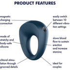 Satisfyer Ring 2 Power – Silicone Vibrating Cock Ring with 10 Vibration Programs > Cock Ring > Vibrating