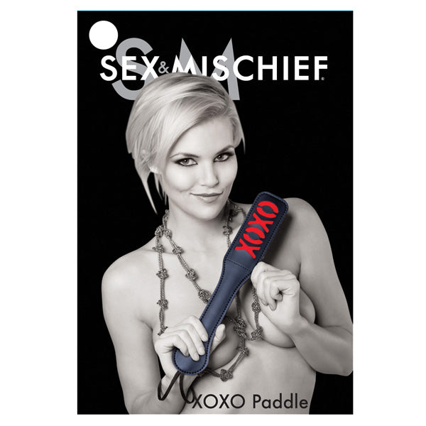 Sex & Mischief XOXO Vinyl Paddle 30 cm Length Includes Matching Wrist Strap Paddle > Bondage Gear > Paddles