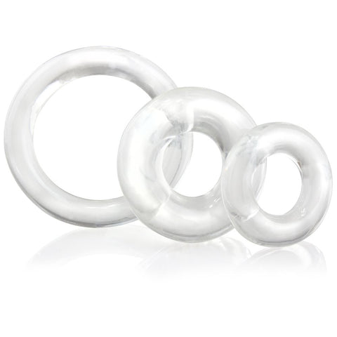 RingO X3 Mixed Pack 3-Pack Cock Rings Clear Silicone Cock Rings > Cock Ring > Sets