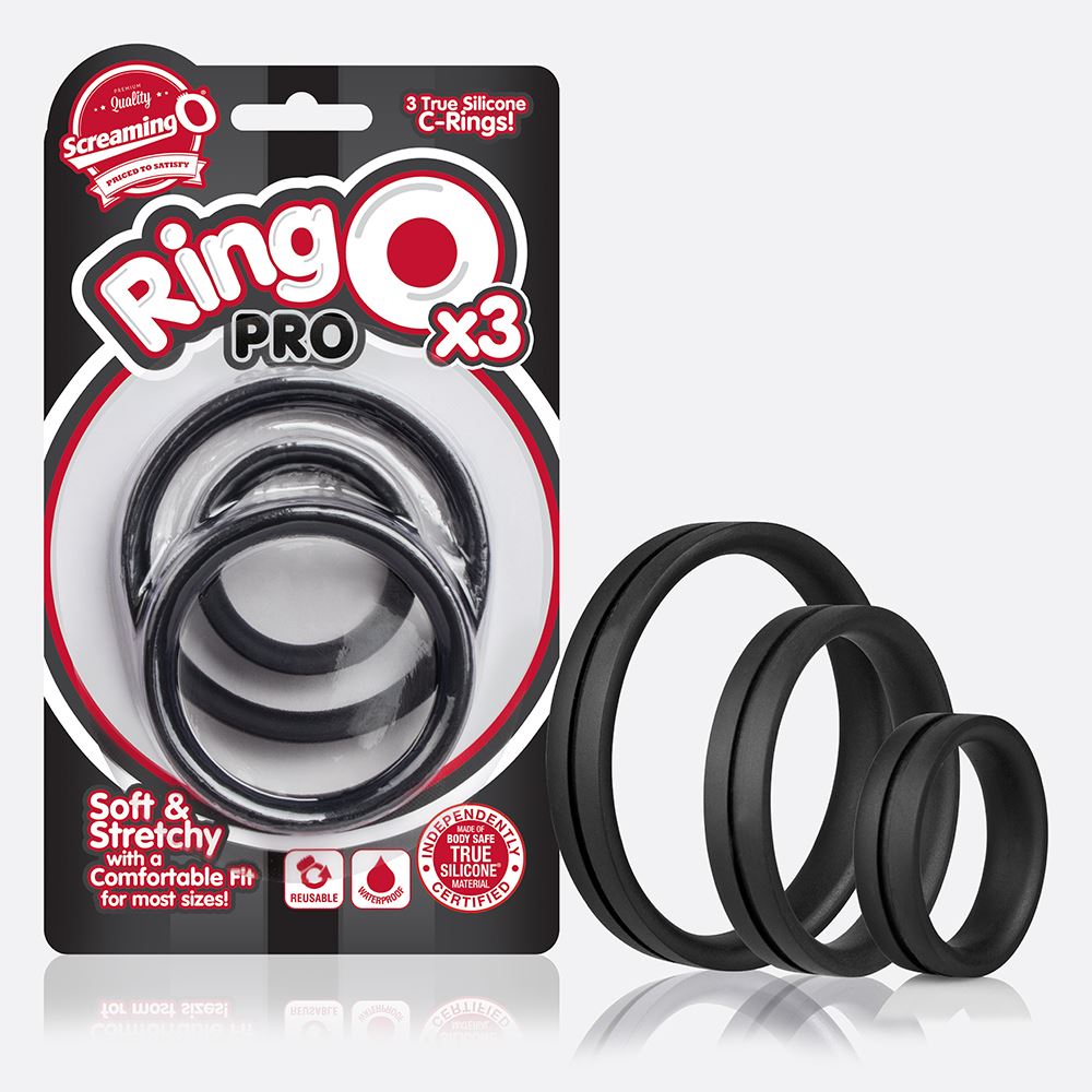 Screaming O Ringo Pro X3 – Silicone Stretchy Trio Pack Cock Rings > Cock Ring > Sets