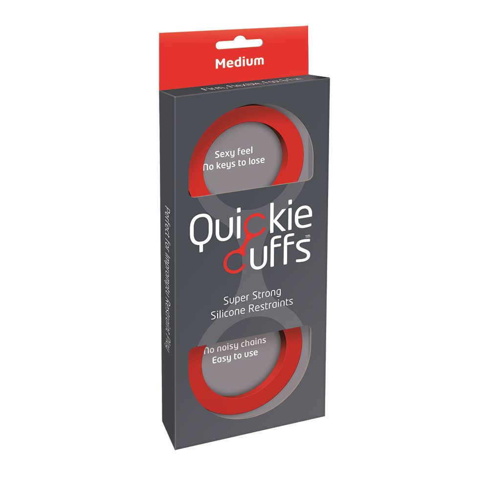 Quickie Cuffs Red Silicone Wrist Cuffs