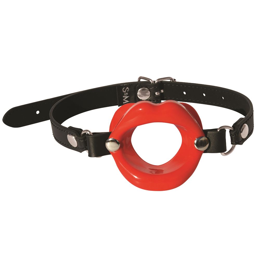 Sex & Mischief Silicone Lips Mouth Gag Adjustable Vegan Leather Strap 63.5 cm Mouth Gag > Bondage Gear > Gags and Bits