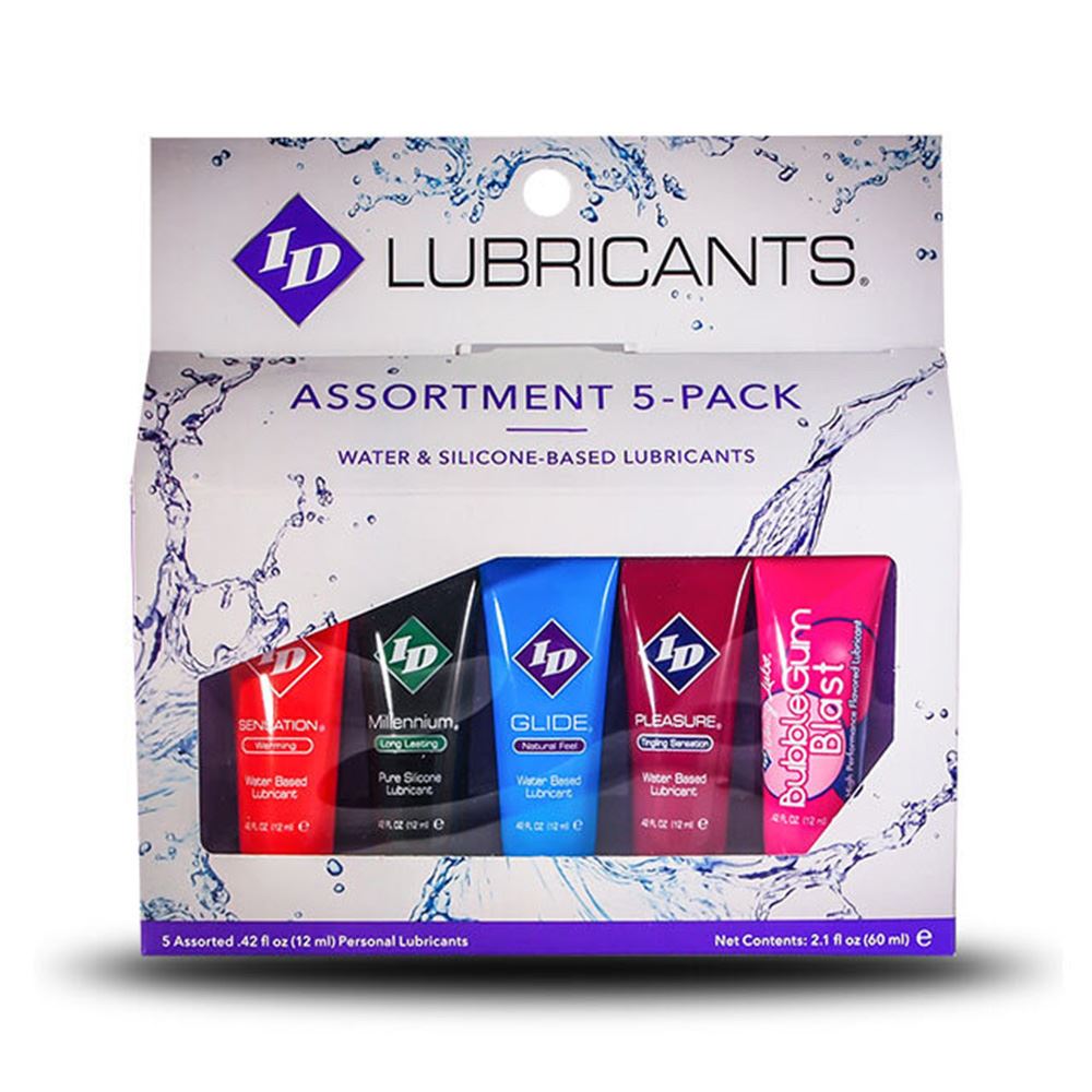 ID Sensual Lubricants 5-Pack Assorted Flavors Water-Based Personal Lubricant Set > Essentials > Massage Gift Set Main image