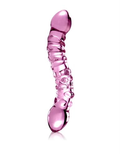 Icicles Double-Sided Glass Massager Pink G-Spot Stimulator Pink DONGS Glass