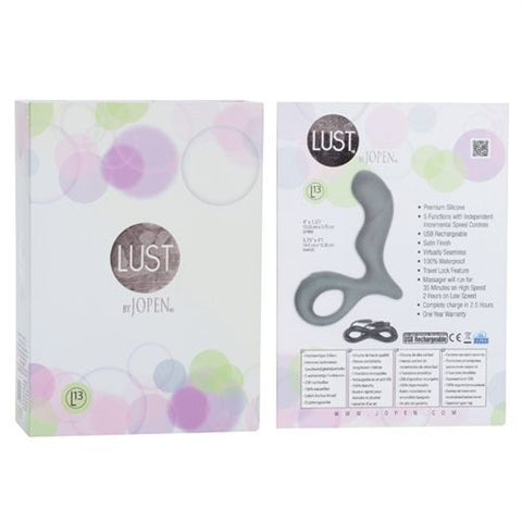 Lust L13 Grey Rechargeable Silicone Adult Vibrator with Controls ANAL TOYS