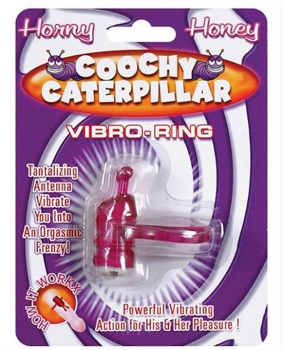 Horny Honey Magenta Vibrating Cock Ring with Clit Stimulator Pink Cock Rings Vibrating