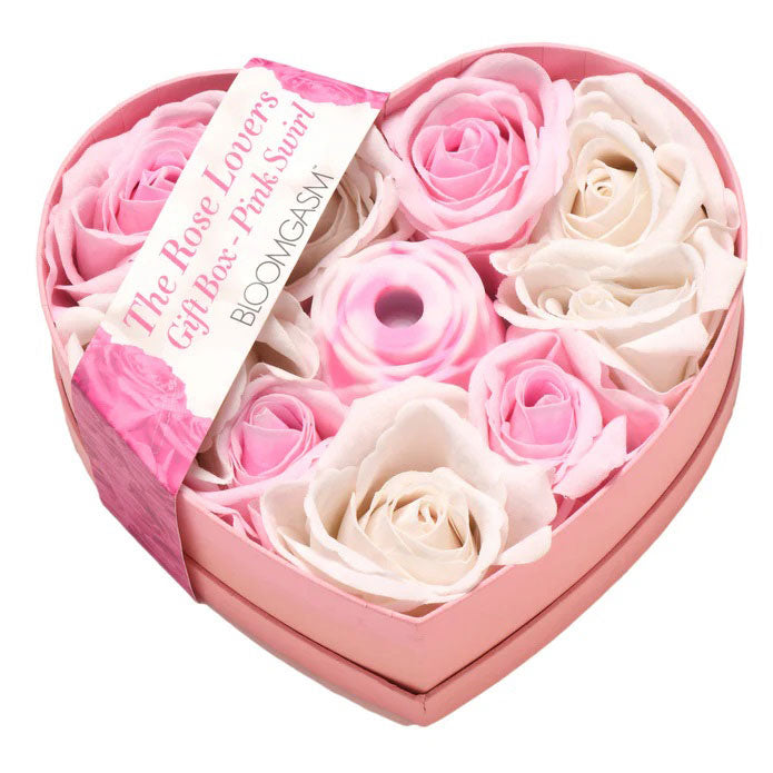Rose Lovers Gift Box with Pink Swirl Clitoral Sucking Vibrator Pink > Essentials > Massage Gift Set
