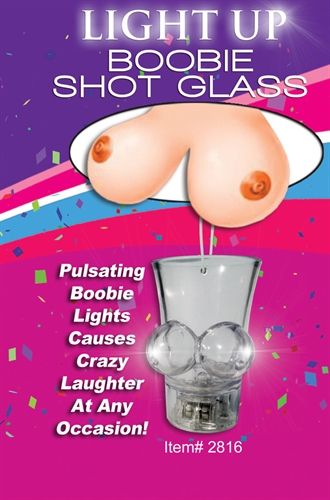 Light Up Boobie Shot Glass Party Favor for Adult Celebrations Bachelor & Bachelorette Items