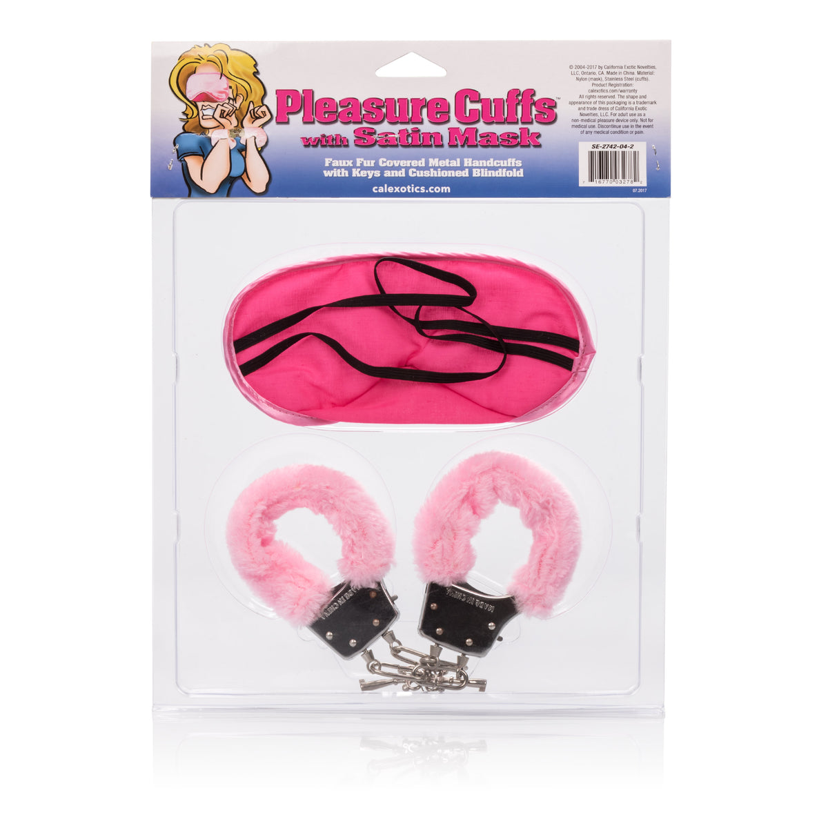 Pleasure Cuffs With Satin Mask Adult Bondage Kit Set > Bondage Gear > Handcuffs