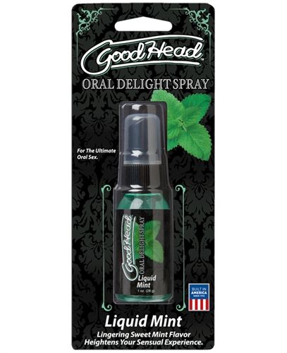 Good Head Oral Delight Spray Liquid Mint Flavored 1 Oz Spray Green Oral Gels & Sprays