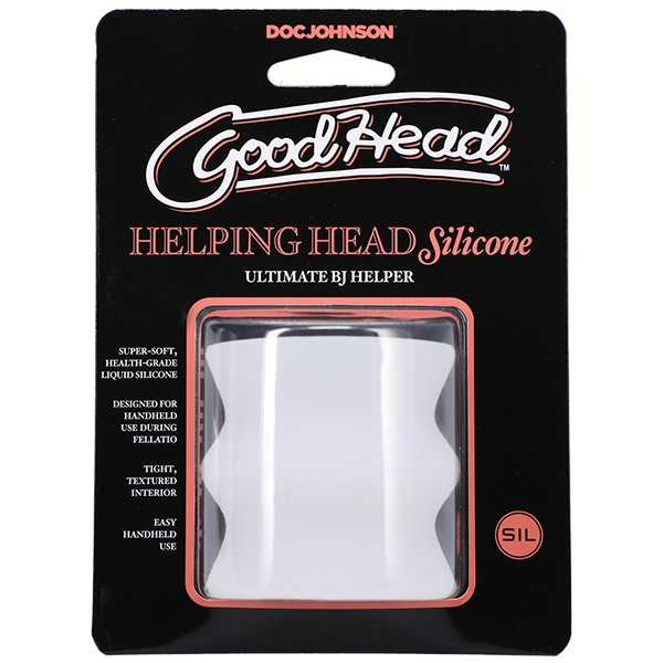 GoodHead Helping Head Silicone Blowjob Helper Clear Strokers - Manual
