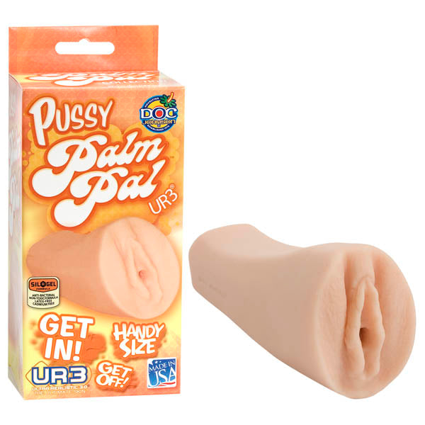 Palm Pal Ultraskyn Pussy Masturbator White Beige Strokers - Manual