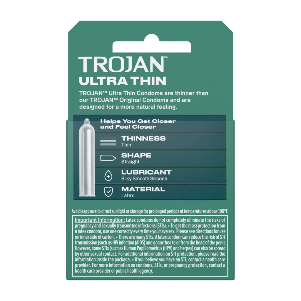 Trojan Sensitivity Ultra Thin Lubricated Condoms – 3 Pack Condoms > Essentials > Condoms