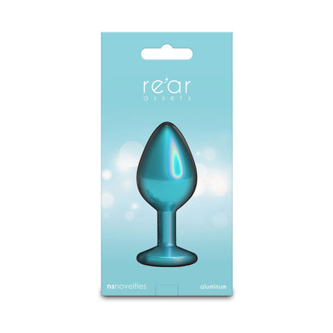 Rear Assets Iridescent Champagne Medium – Lightweight Butt Plug Teal Butt Plugs