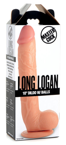 Long Logan 10 Inch Light Dildo With Balls – Body-Safe Suction Cup Dildo > Realistic Dildos and Vibes > Large Dildos