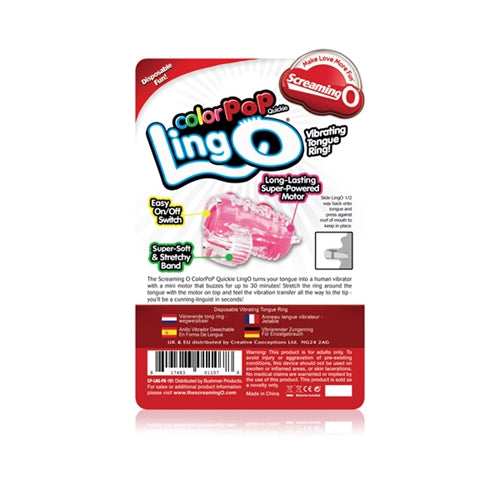 ColorPoP Quickie Ling O Tongue Vibrator – Wireless Disposable Vibrator > Sex Toys > Couples Toys