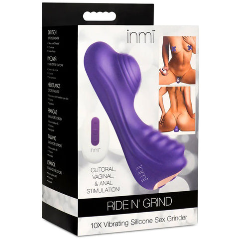 Purple Silicone Vibrating Grinder with Remote Control for Adults Vibrating Pads