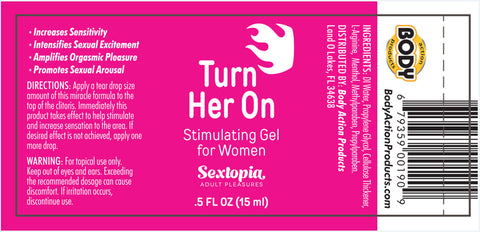 Turn Her On Gel for Women 5 Oz Clitoral Stimulating Gel Enhancers Female
