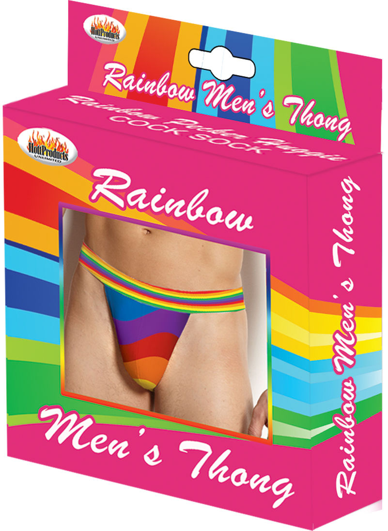 Rainbow Mens Thong Underwear Bold Colorful Pride Lingerie Rainbow Mens Thongs