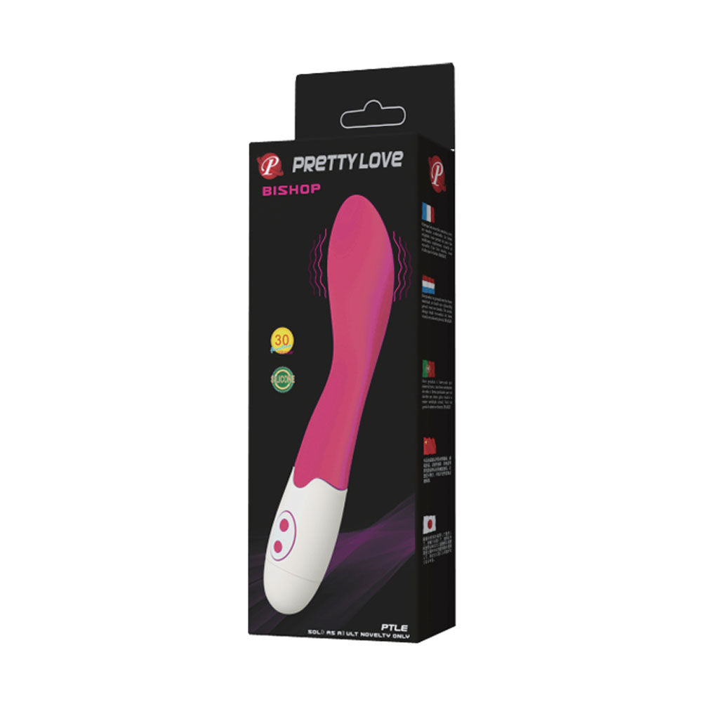 Pretty Love Bishop (Pink) – 30 Function Curved G-Spot Vibrator > Sex Toys For Ladies > G-Spot Vibrators