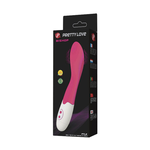 Pretty Love Bishop (Pink) – 30 Function Curved G-Spot Vibrator > Sex Toys For Ladies > G-Spot Vibrators