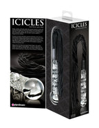 Black leather with packaging displaying 'ICICLES' branding on a white background