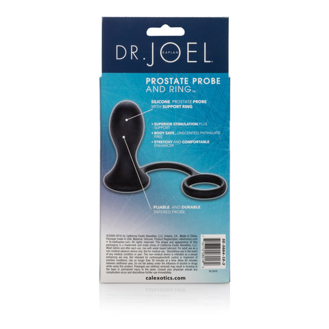 Dr Joel Kaplan Silicone Prostate Probe and Support Ring Black Prostate Tools