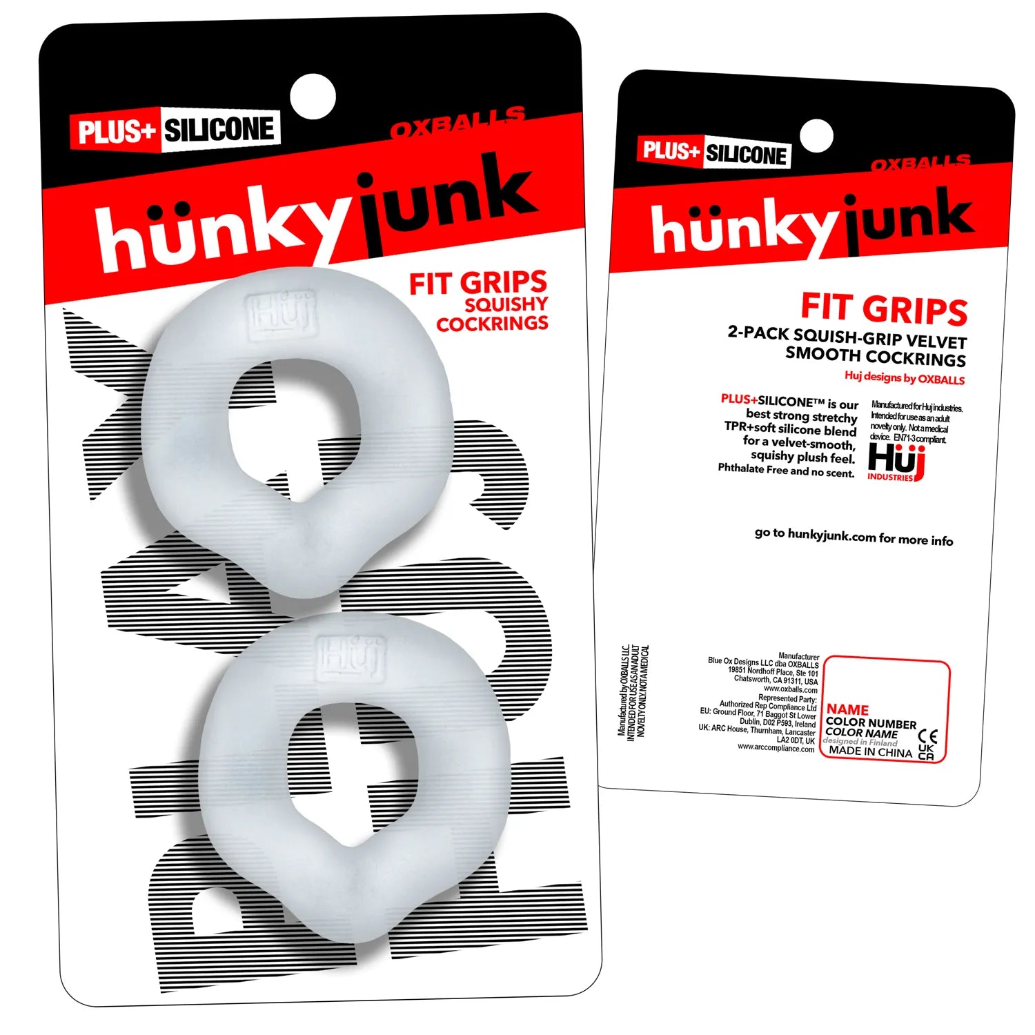 Fit Grips 2-Pack Ergo-Fit Cockrings Clear Clear Clear > Cock Ring > Sets