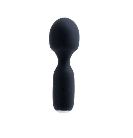 Wini Rechargeable Mini Wand Massager Black with 10 Vibrations Electric Massager