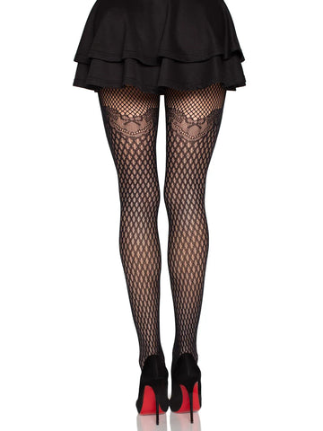 Gilded Grid Net Tights (Black) – Lace Top Tights > Clothes > Hosiery > Pantyhose & Tights