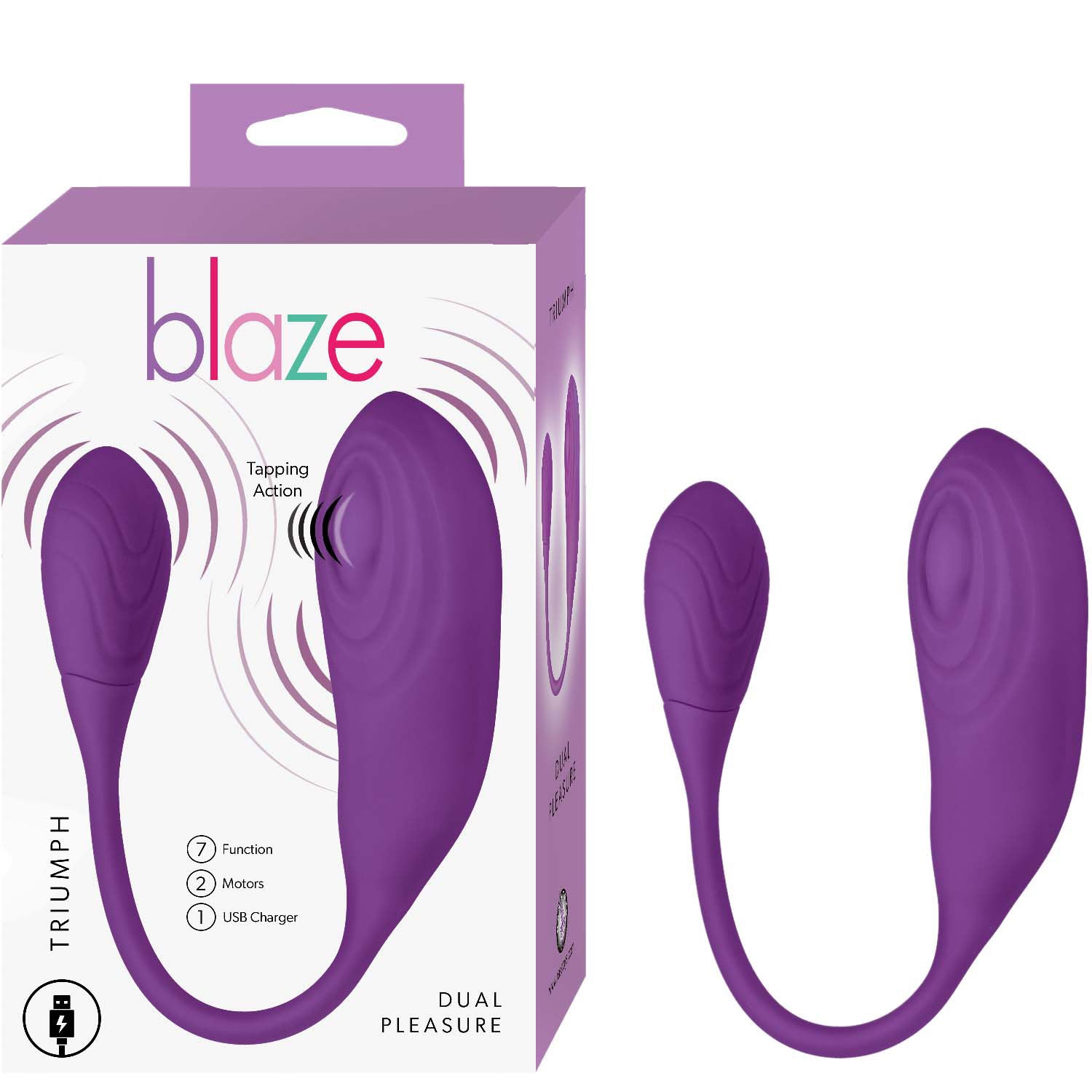 Nasstoys Blaze Triumph Purple Wireless Tapping Vibrator Toy Vibrators