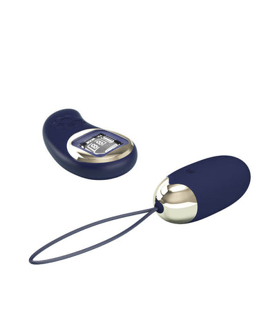 Mina Remote Control Vibrating Egg for Adult Intimate Play Blue BULLETS