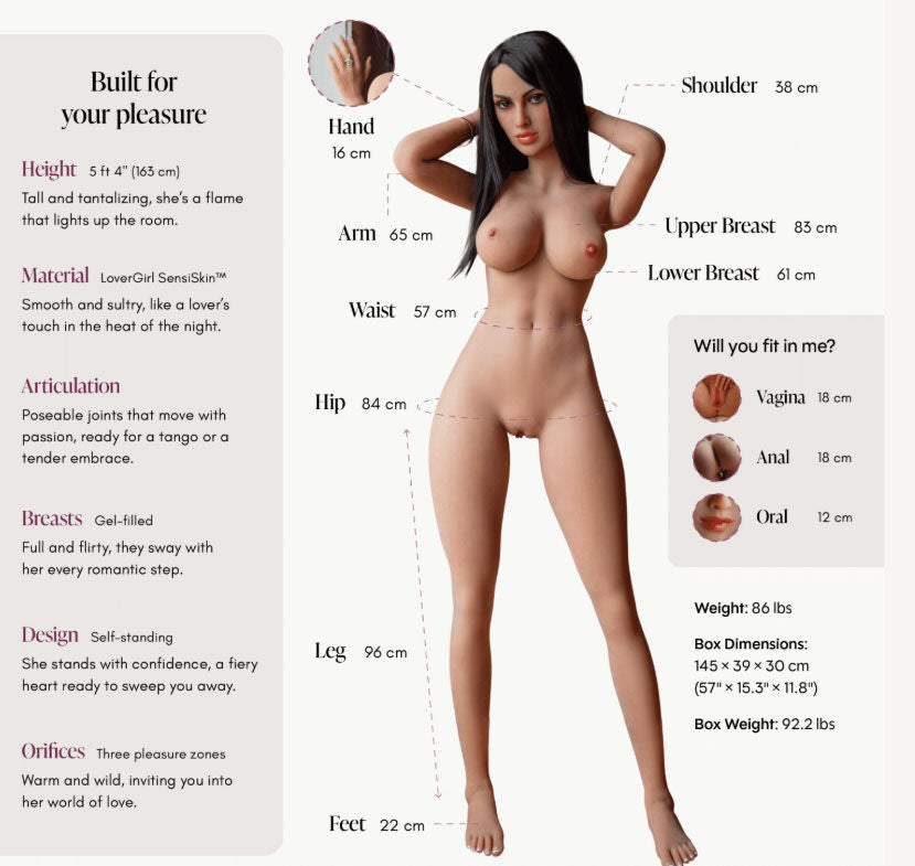 Lover Doll Maria Caramel 5ft 4in – Realistic Latina Love Doll DOLLS