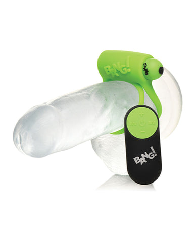 Glow in the Dark Vibrating Cock Ring with 28 Patterns Green Cock Rings Vibrating