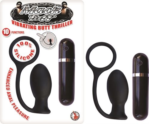 Mack Tuff Vibrating Butt Black Butt Plugs - Vibrating