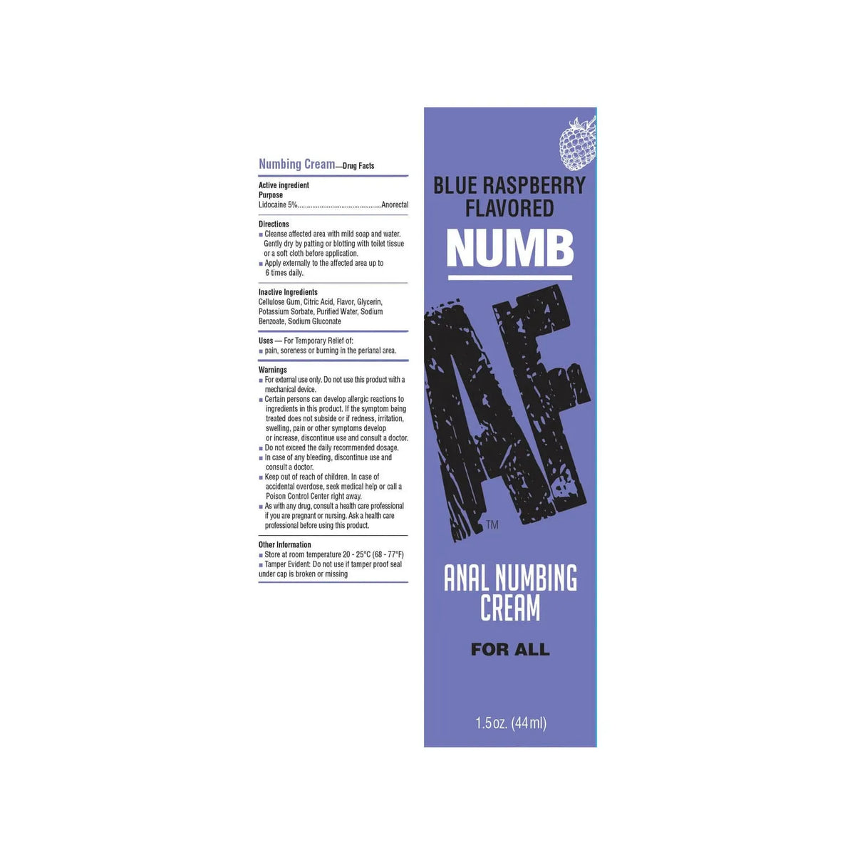 Numb Af Topical Anal Desensitizer Gel - Fast Acting 1.5 Ounce > Lube > Anal