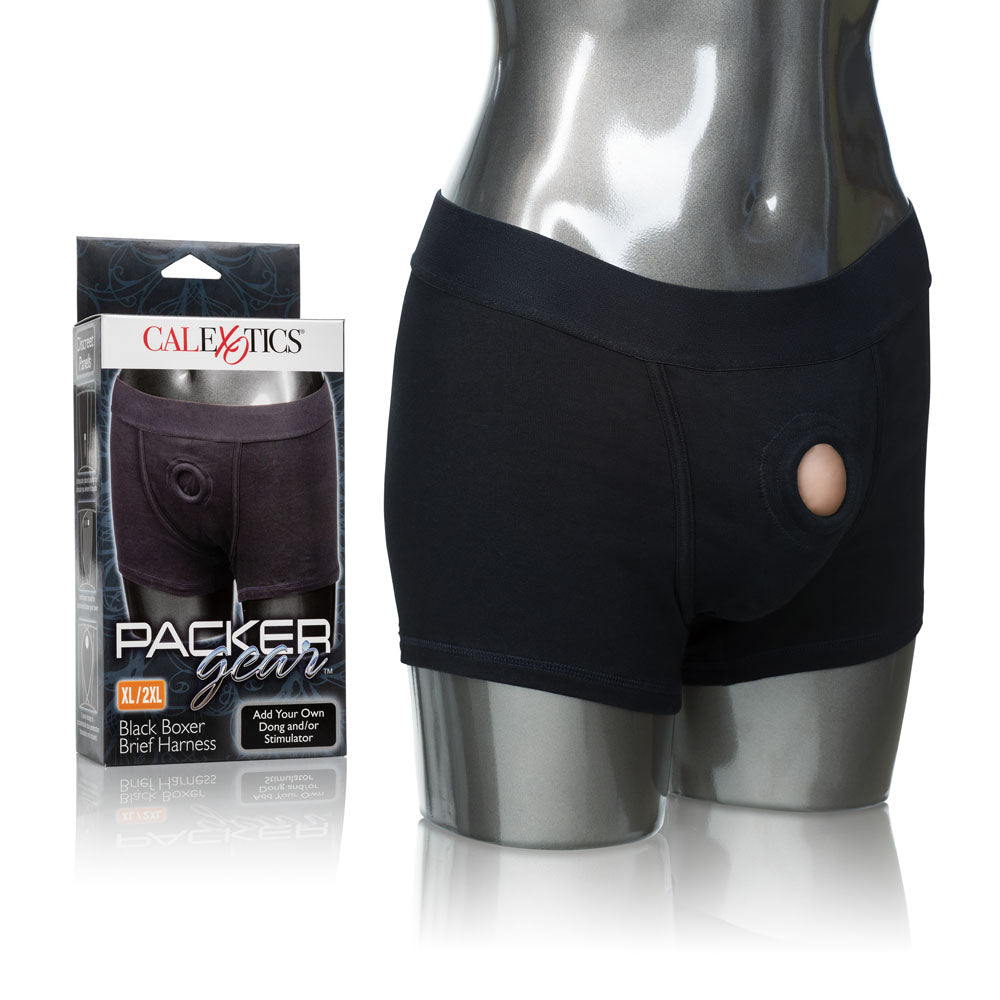 Packer Gear Black Boxer Brief Harness Comfortable Support XL > Gender > Bodywear
