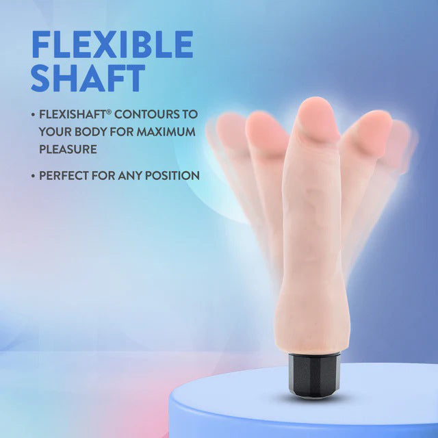 Au Naturel Vanilla Ice Bendable Vibrating Dildo Beige 8.75 Inch > Vibrators > Realistic Vibrators