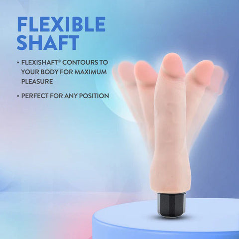 Au Naturel Vanilla Ice Bendable Vibrating Dildo Beige 8.75 Inch DONGS Vibrating