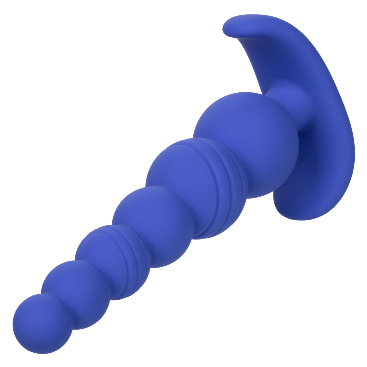 Cheeky X-6 Beads Silicone Anal Probe in Purple with Gradually Beaded Shaft and Pull Handle Base 5 Inch > Anal Range > Butt Plugs