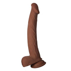 Realcocks Dual Layered 11 Inch Brown – Bendable Dual-Density Dong > Dildos > Large Dildos