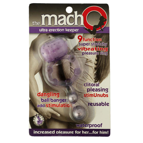 The Macho Ultra Erection Keeper - Purple Purple Cock Rings Vibrating