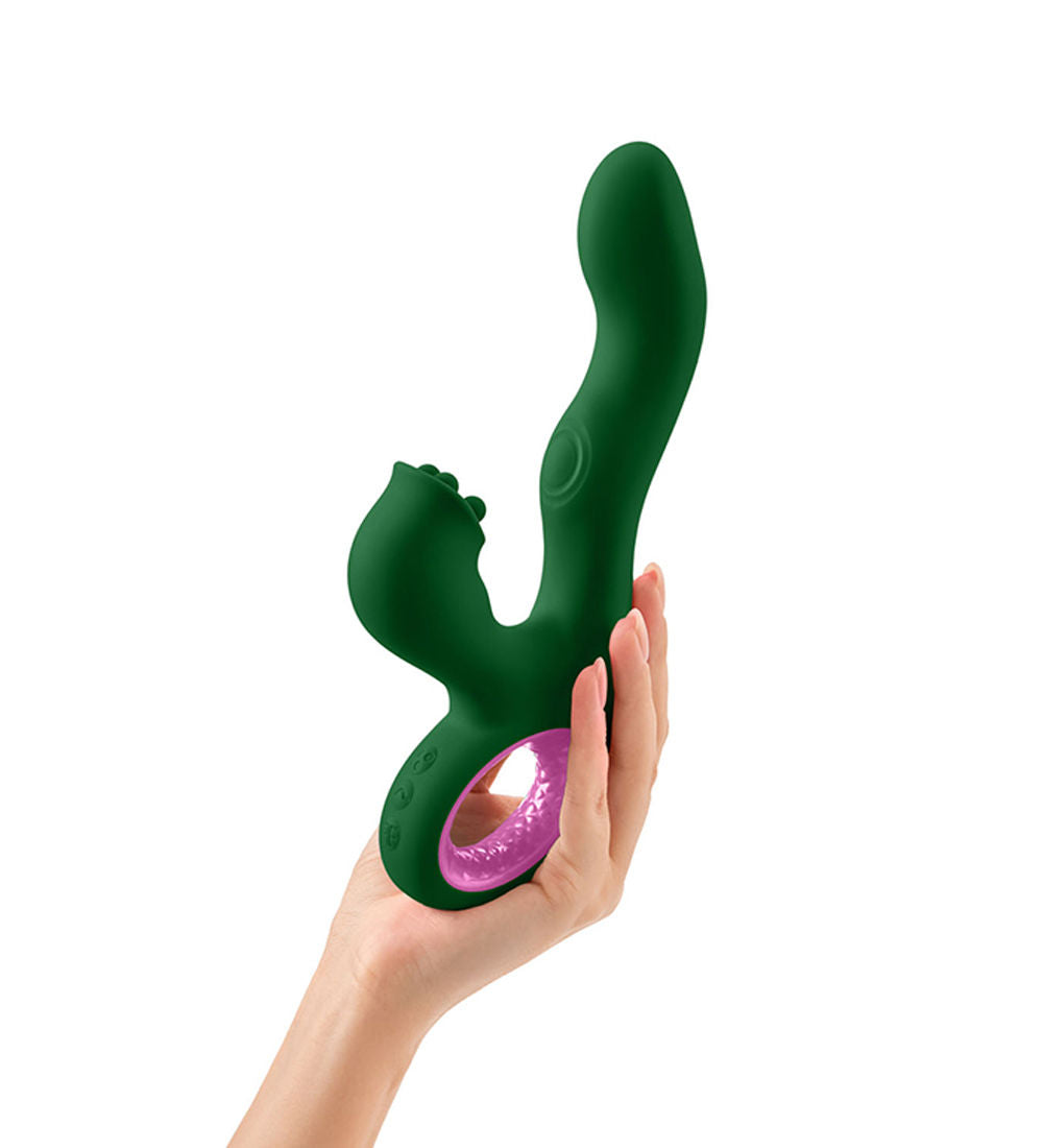 Pallina Triple Action Rabbit Vibrator Green G-Spot Stimulator VIBRATORS-RABBIT-MULTI